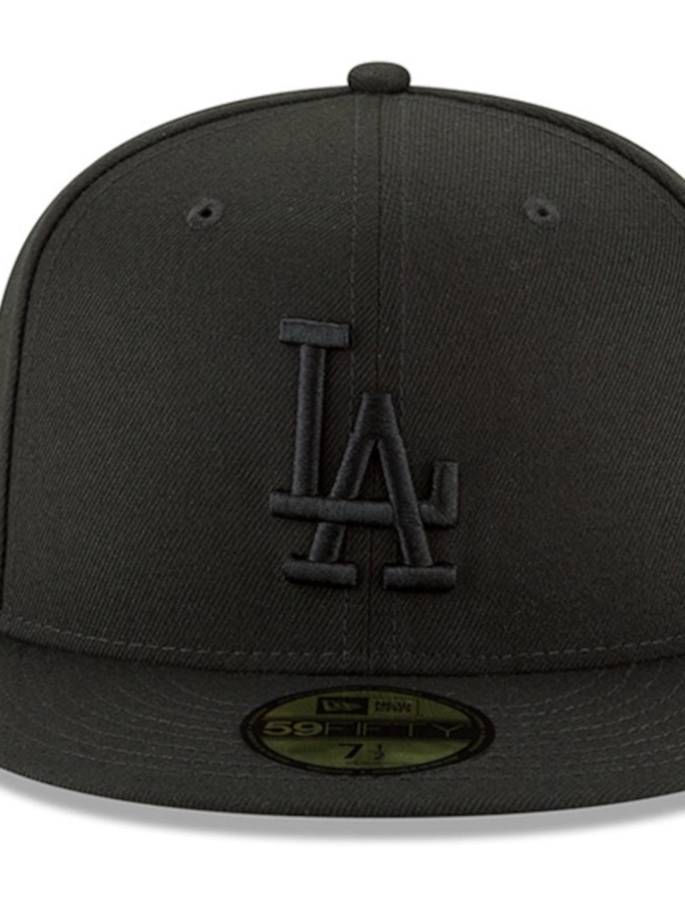 Black New Era Los Angeles Dodgers Men's Baseball Hat (Size 7 5/8, 60 cm)